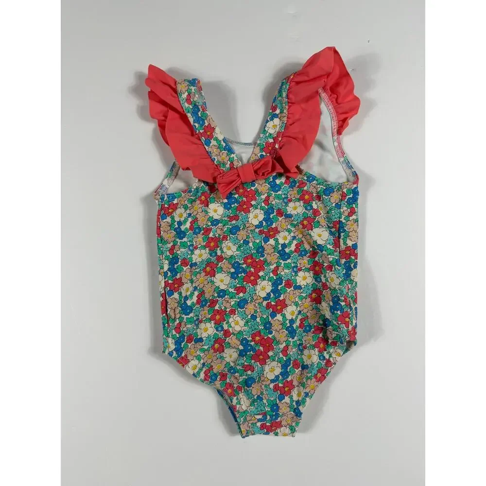 Mini Boden Baby Floral Ruffle One Piece Swimsuit 18–24 Months